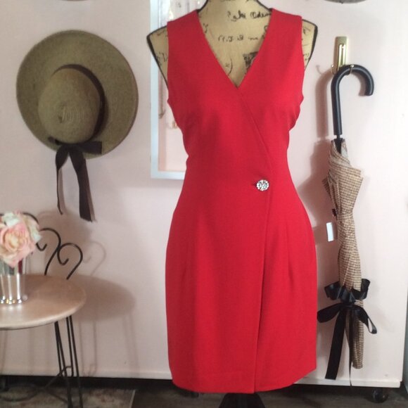 Kenar Red Cocktail Dress (Back in the Closet) - Picture 1 of 3